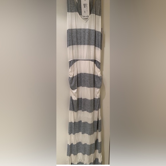 Splendid - Women’s Luna Lake heather grey striped maxi dress (x-small) - Picture 1 of 8